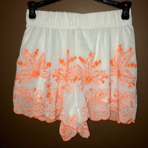 ALLOY Shorts - Neon Lace Embroidered Shorts ALLOY Shorts - Neon Lace Embroidered Shorts